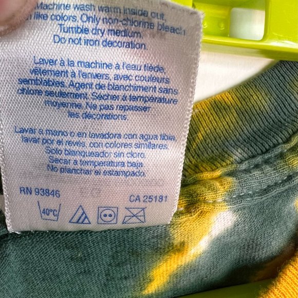 AJ Hawk Tie-dye Shirt Adult XL Green Gold Green Bay Packer NFL Team Graphic - Picture 5 of 7